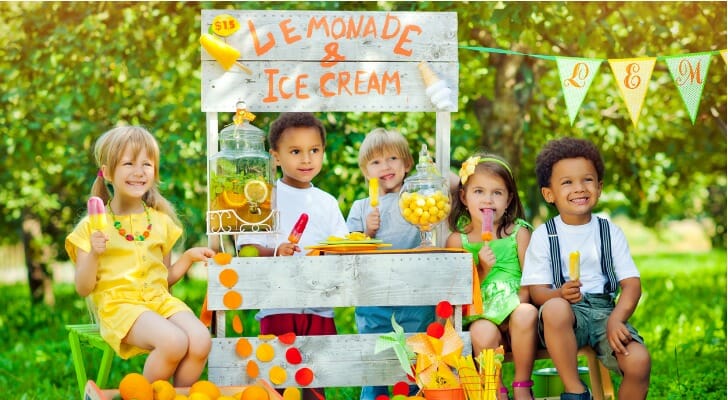 Lemonade and ice cream stand