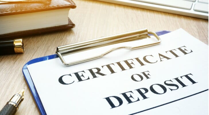 A certificate of deposit