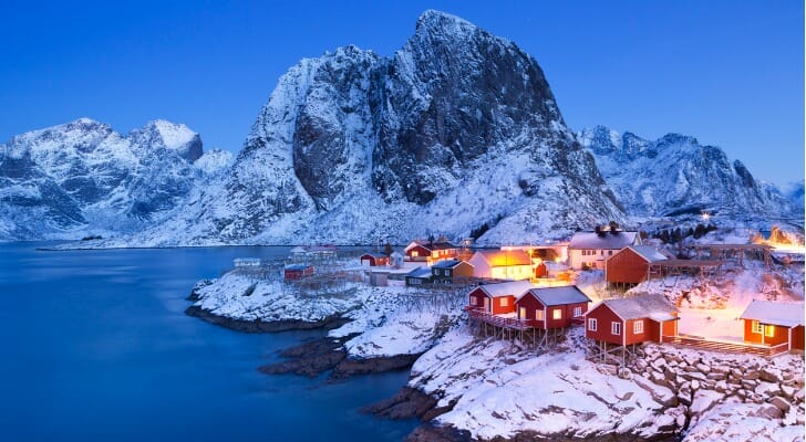 Coastal village in norther Norway
