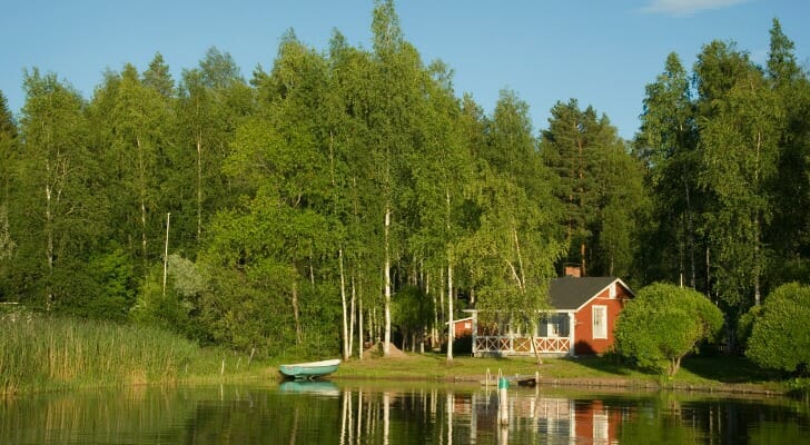 Summer cottage on a Finnish lake