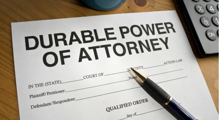 Durable power of attorney form