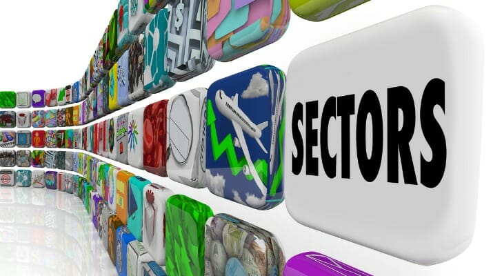 Graphic of stock market sectors