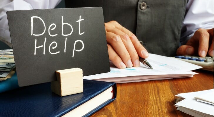 "Debt Help" sign