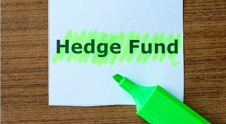 "Hedge fund" written on a piece of paper and highlighted
