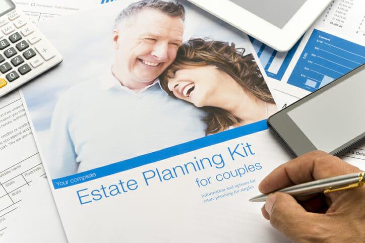 Man studies how to proceed with estate planning