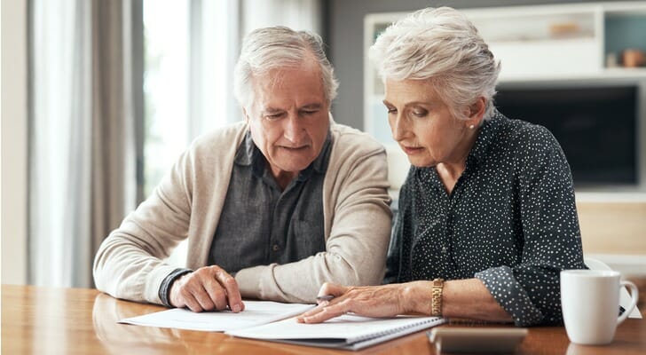 Older couple doing estate planning
