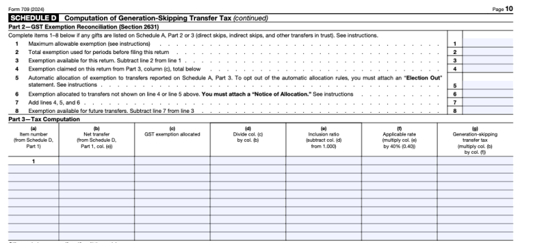 How to Fill Out Form 709