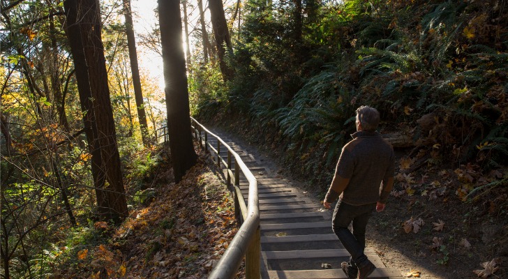 Man taking a walk after taking penalties for taking Social Security benefits early