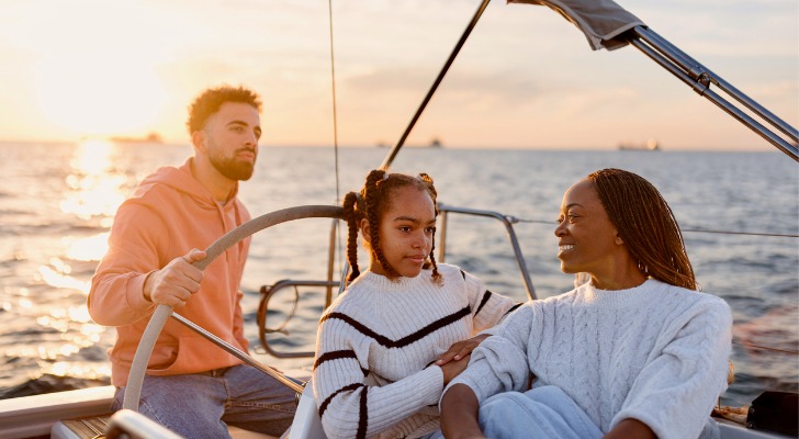 Ultra-high-net-worth family on a sailboat
