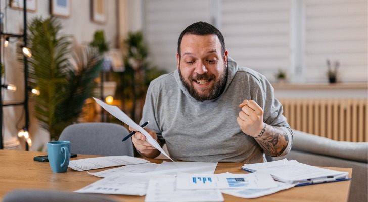 A man excited to see his tax obligation on $1 million