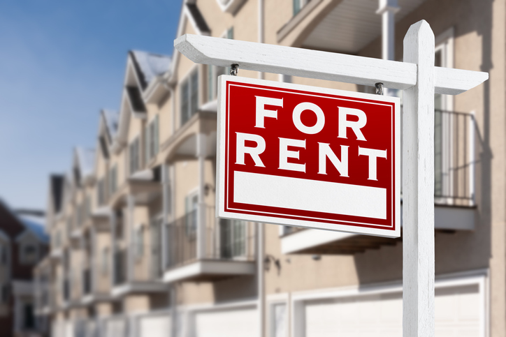 A rental sign for an investment property that is owned by someone who lives in another market. 