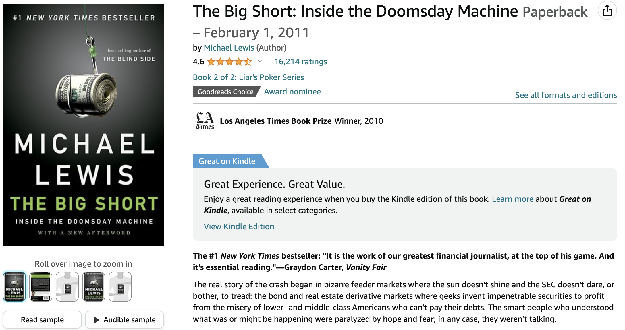 Books for Stock Traders: “The Big Short: Inside the Doomsday Machine” by Michael Lewis