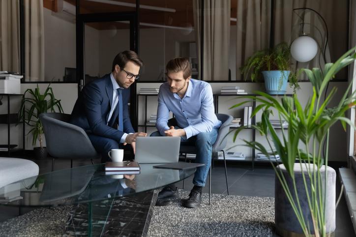 An advisor and client.