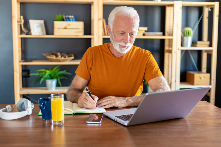 A senior researching different ways to use his health savings account (HSA).
