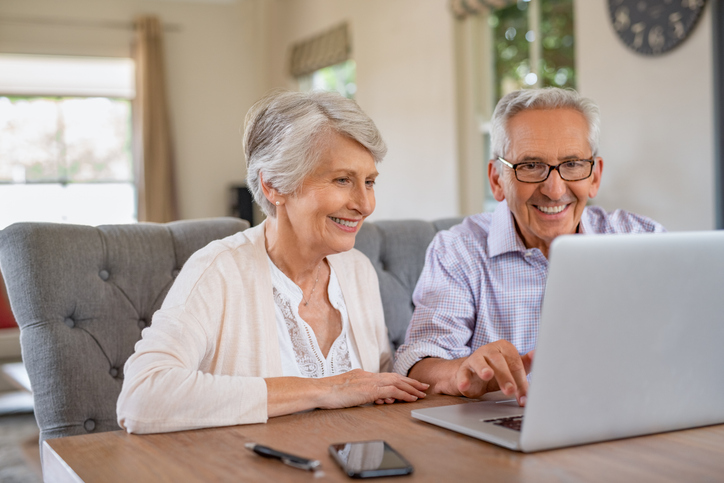 A senior couple reviewing their estate plan in Minnesota.