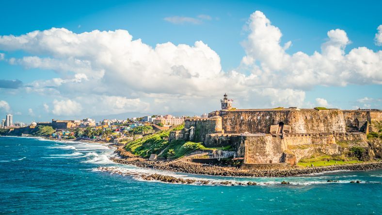 The fortification Castillo San Felipe del Morro in San Juan, Puerto Rico.