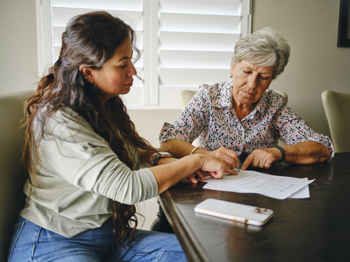 A woman giving her daughter medical power of attorney in Florida.