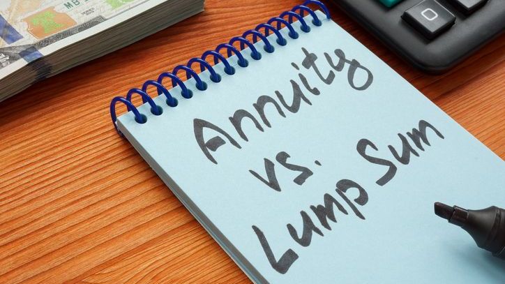 People with pension plans may be able to choose between receiving a lump sum or series of monthly payments akin to an annuity. 