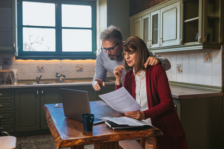 A couple researching how much probate costs in Colorado.