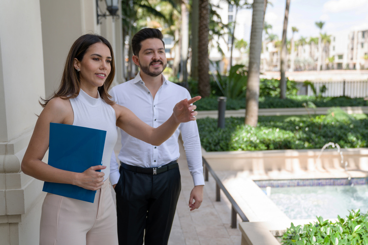 A real estate investor touring a property.