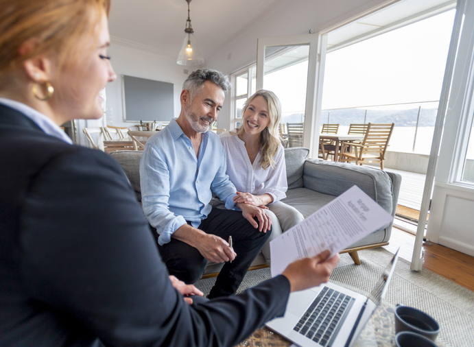 An attorney reviewing a real estate purchase agreement.