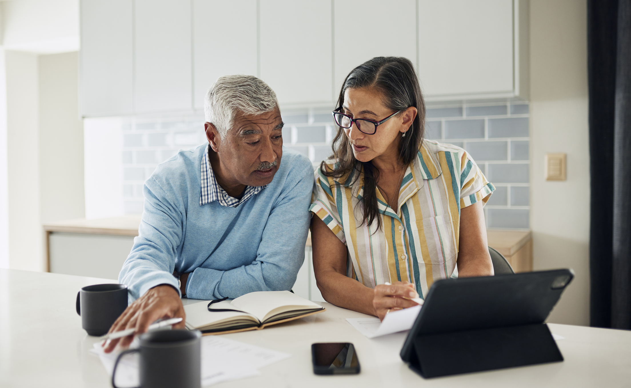 A couple looking up life tenant and remainderman rights. 