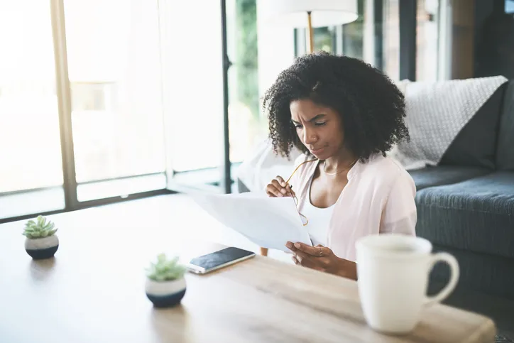 A woman reviewing estate plan strategies.