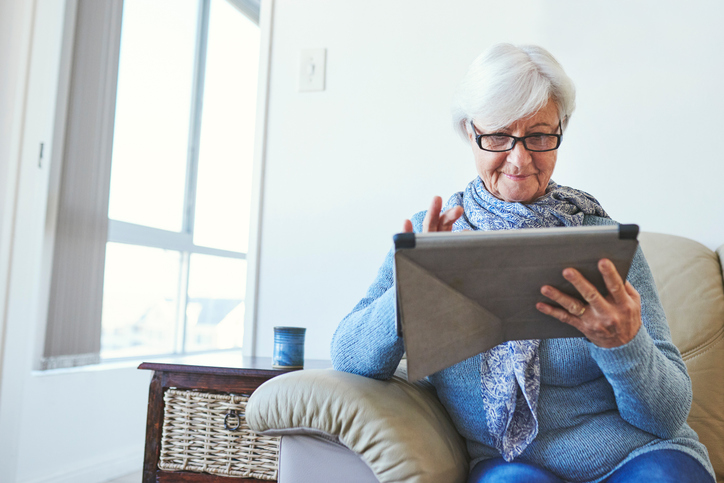 A senior thinking about downsizing during retirement.