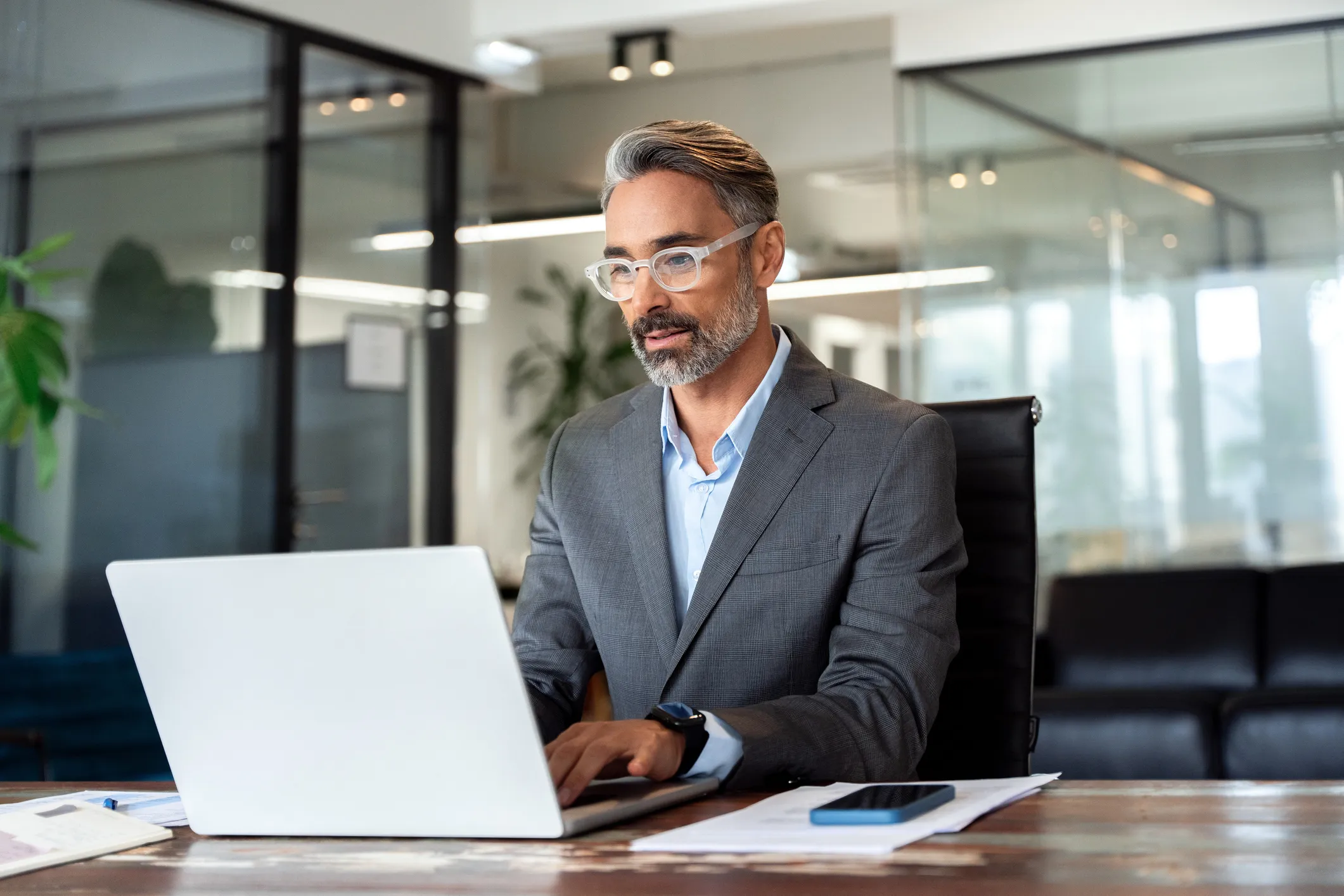 An investor reviewing his portfolio.