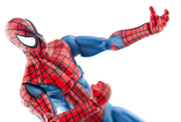 Spider-Man action figure poised for a photo.