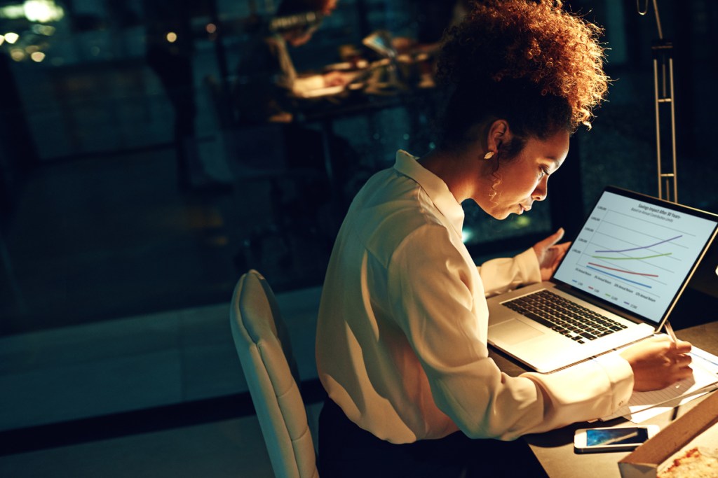 An investor reviewing the performance of her portfolio.