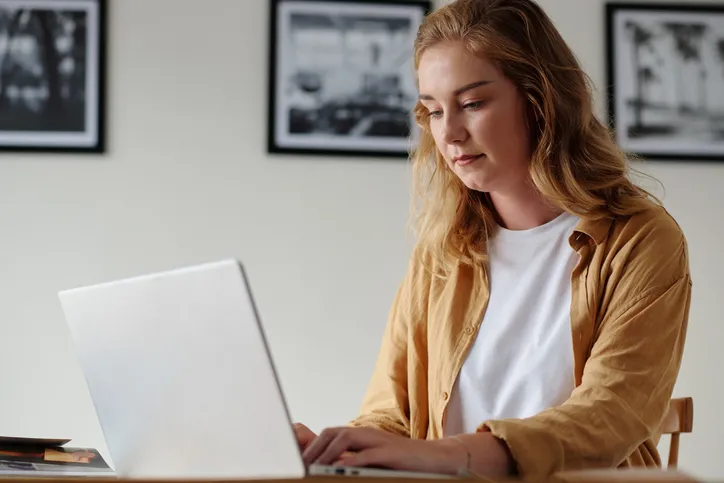 An investor reviewing her portfolio.