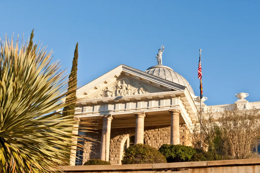 The Santa Cruz County Courthouse in Nogales, Arizona. 