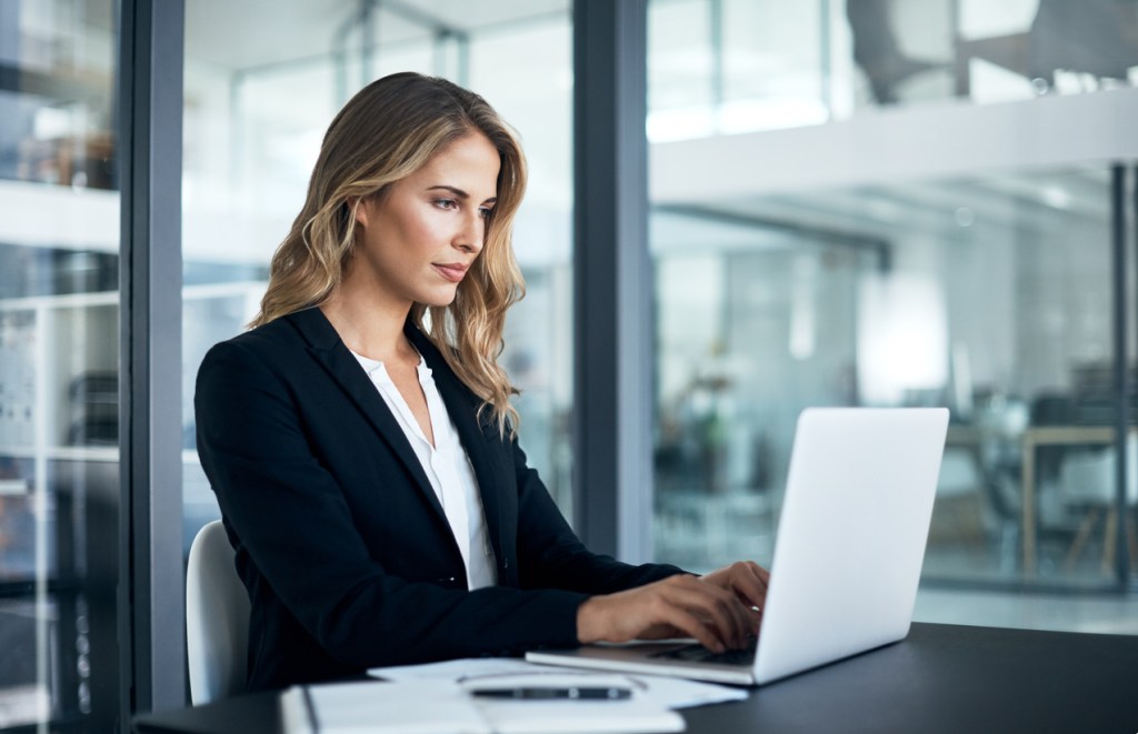 An investor reviewing her portfolio.