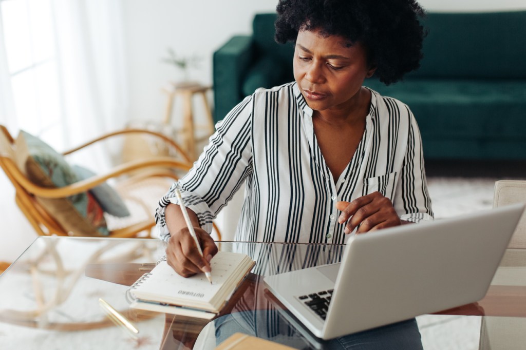 A woman researching how to revoke a power of attorney.