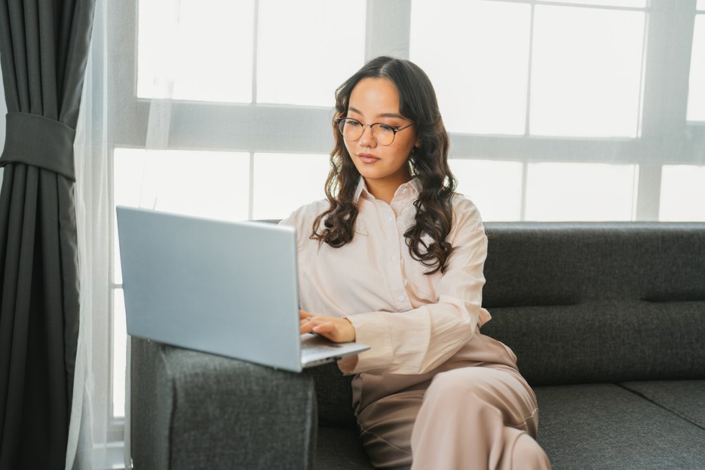 An investor reviewing her tax plan.