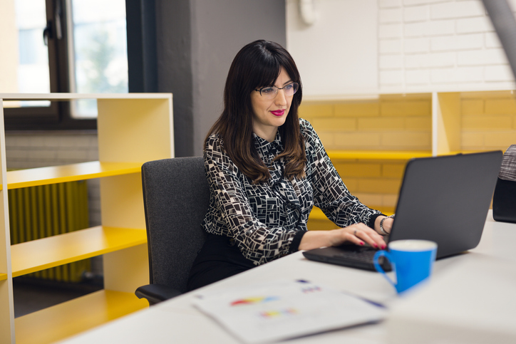 An investor reviewing her portfolio.