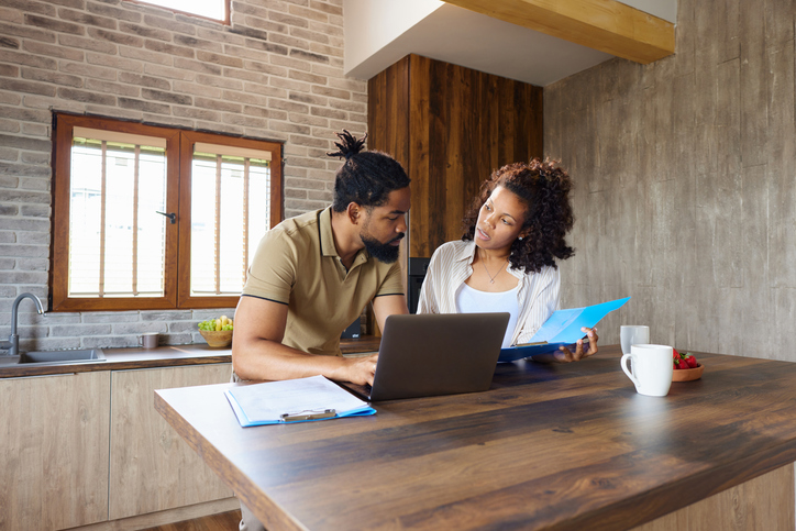 A couple discusses strategies to become financially free.