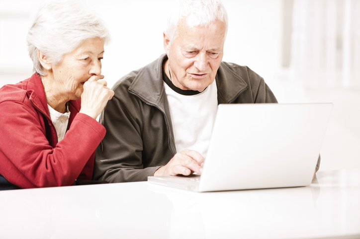 A senior couple reviewing their estate plan in Texas. 
