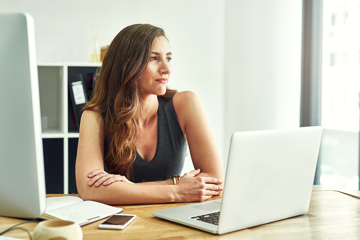 An investor considering different strategies for her investment portfolio.