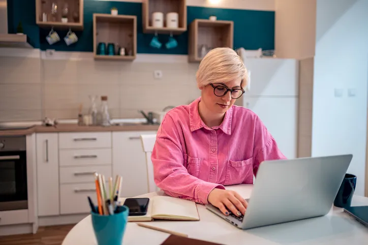 An investor reviews her investment portfolio.