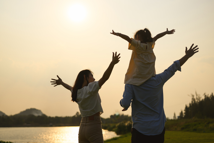 Family enjoying outdoor activities.