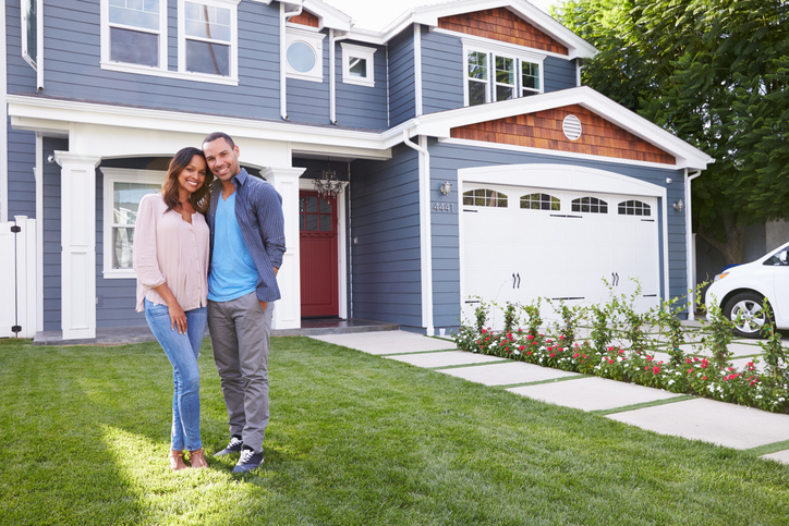 A couple who used an FHA loan to purchase their first home.
