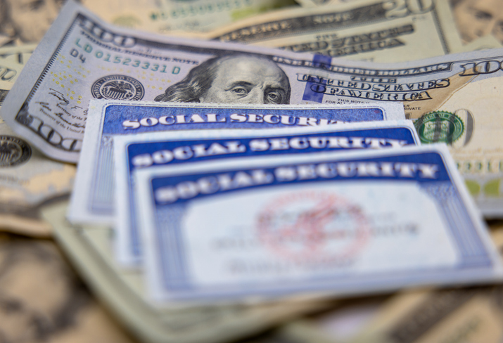 Social Security cards and cash.