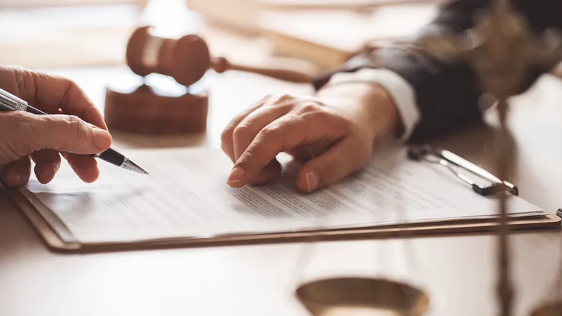 A client speaking with their lawyer regarding their inheritance.