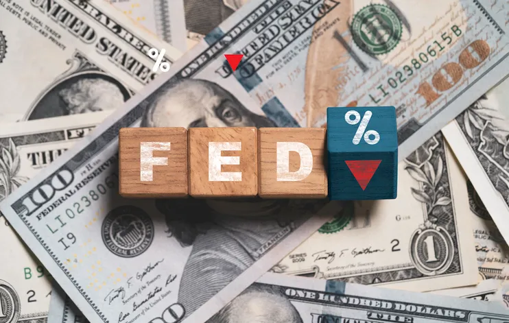 Wooden blocks spelling out "FED."